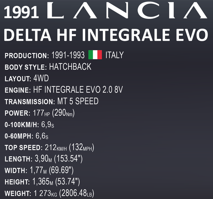 Lancia Delta HF Integrale EVO - Executive Edition 1:12 #24356