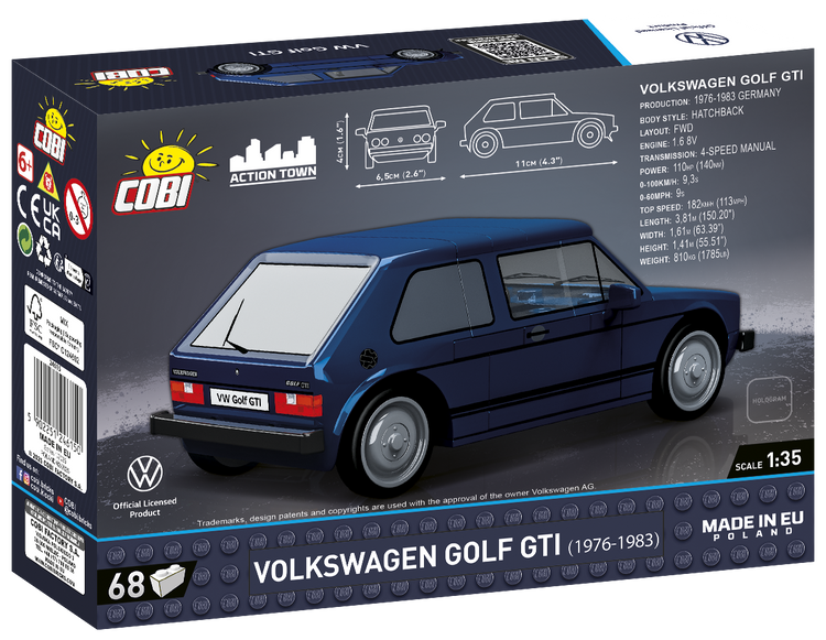 Volkswagen Golf GTI Blue 1:35 #24615
