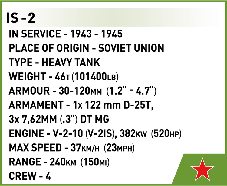 IS-2 Heavy Tank 1:28 #2578 discontinued