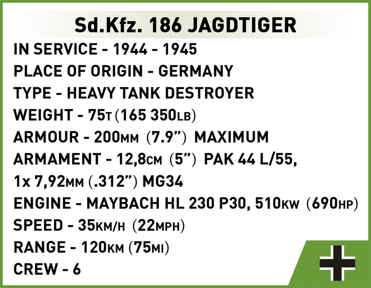 Sd.Kfz. 186 - Jagdtiger 1:28 #2580