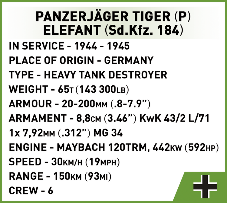 Panzerjäger Tiger Elefant 1:28 #2582
