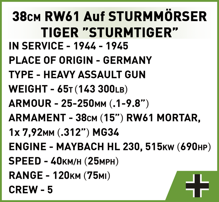 38 cm Sturmmörser Sturmtiger 1:28 #2585