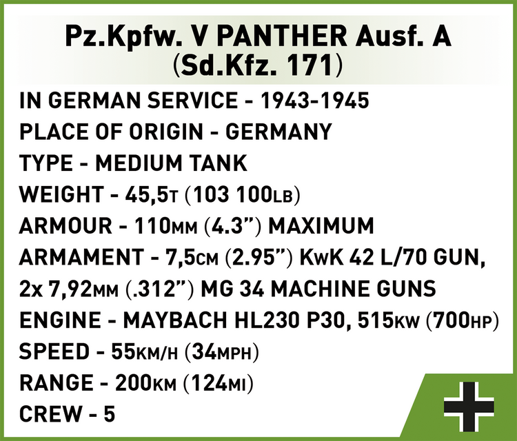 Pz.Kpfw. V Panther Ausf. A 1:28 #2654