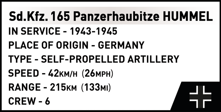 Panzerhaubitze Hummel (Sd.Kfz.165) 1:28 #2663