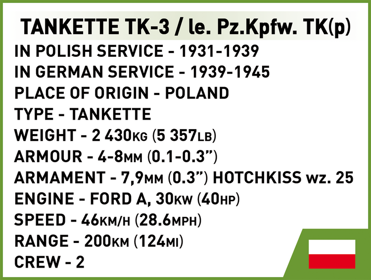 Tankette TK-3 1:28 #2658