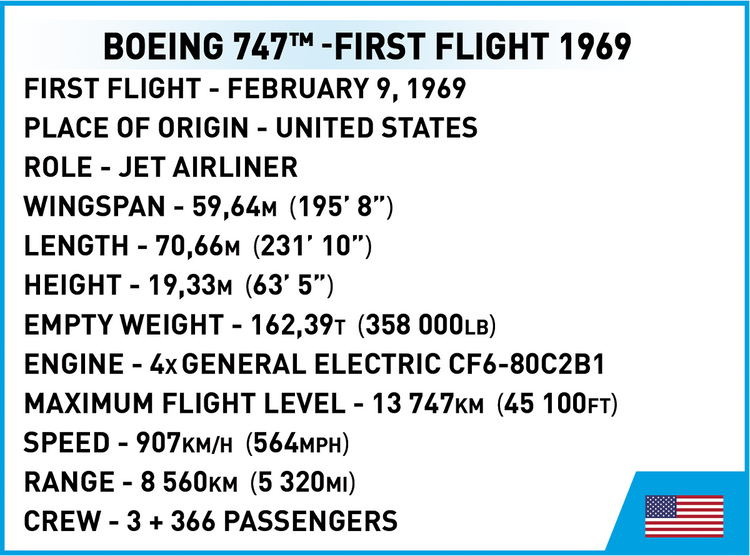 Boeing 747 First Flight 1969 1:144 #26609