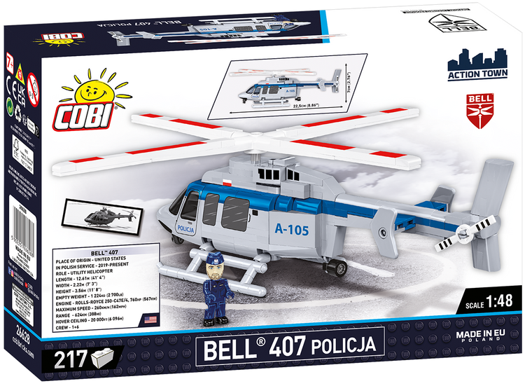 Bell 407 Police Helicopter 1:48 #26628