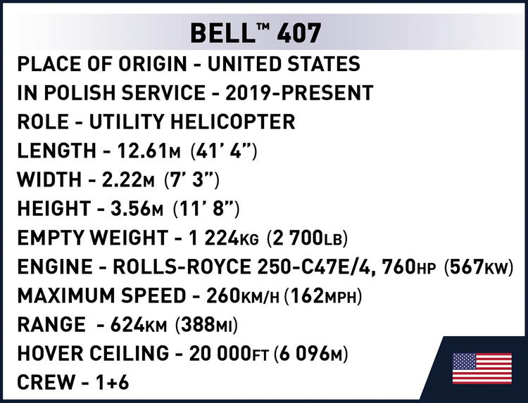 Bell 407 Police Helicopter 1:48 #26628