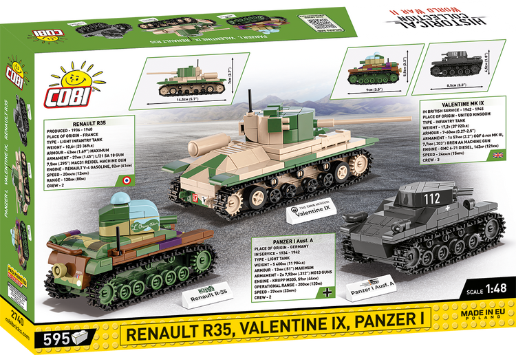 Renault R35 - Valentine IX - Panzer I 1:48 #2740