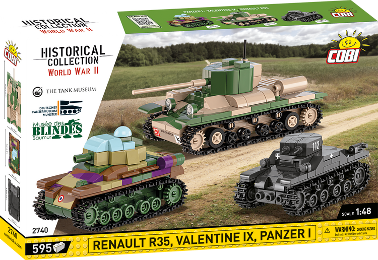 Renault R35 - Valentine IX - Panzer I 1:48 #2740