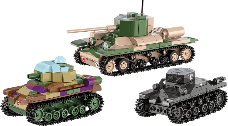 Renault R35 - Valentine IX - Panzer I 1:48 #2740