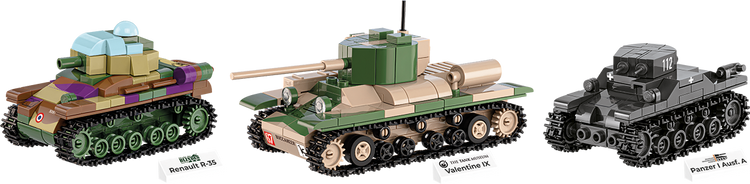 Renault R35 - Valentine IX - Panzer I 1:48 #2740