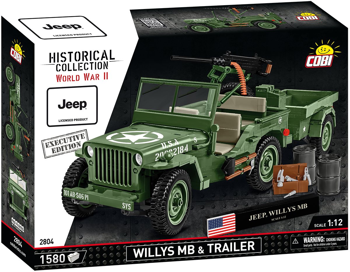 Willys MB & Trailer - Executive Edition 1:12 #2804 – Brick