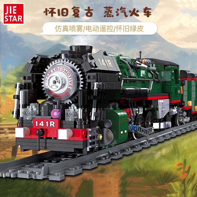 JieStar 59098 French 141R Steam Locomotive with RC and track JS59098