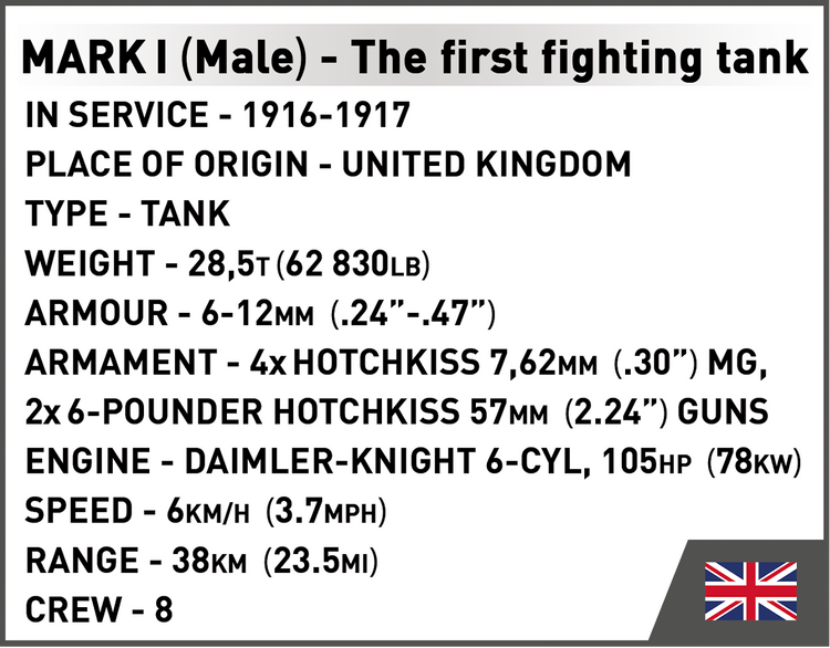 Mark I Male no C.19 1:35 #2993