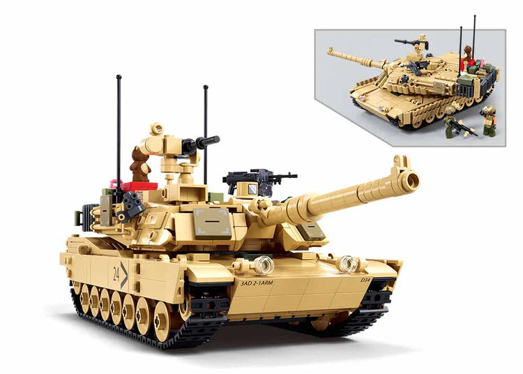 Sluban M1A2 Abrams TUSK II US Main Battle Tank 1:35 B1365