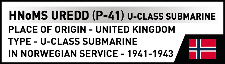 HNoMS Uredd (P-41) U-class submarine Norway 1:300 #4861