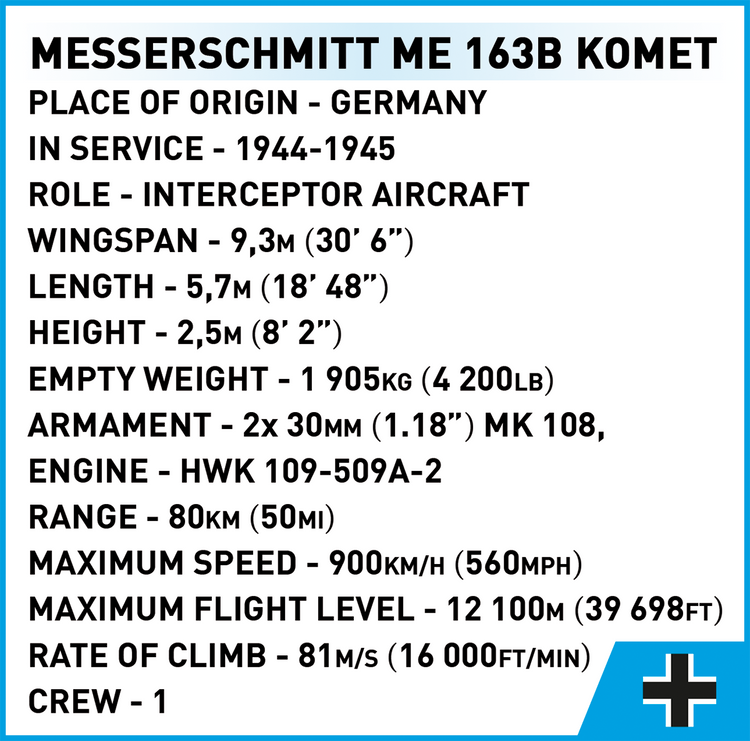Messerschmitt Me 163B Komet 1:32 #5766