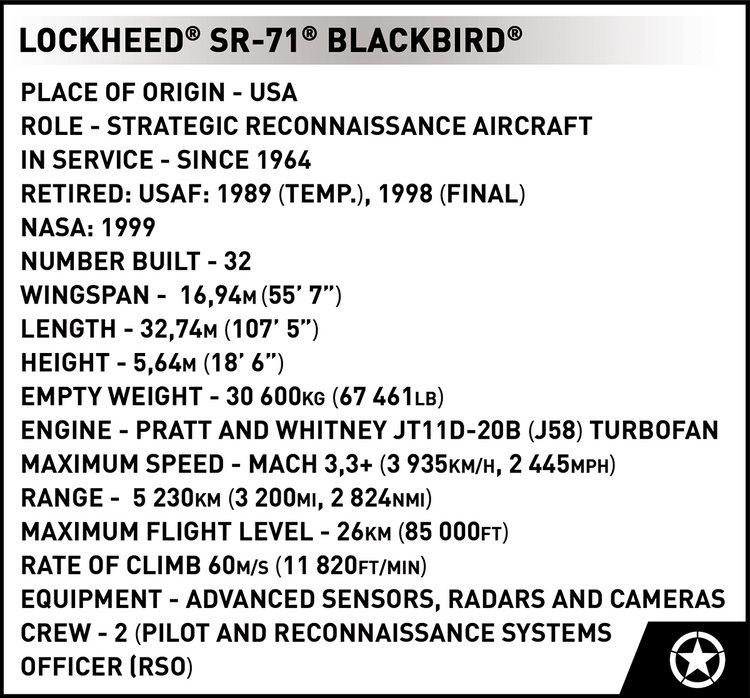 Lockheed SR-71 Blackbird 1:48 #5891