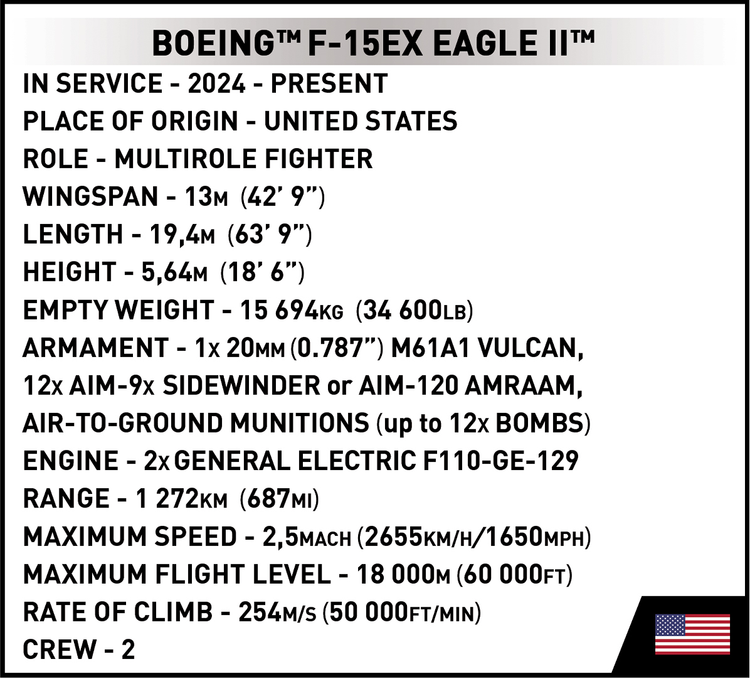 Boeing F-15EX Eagle II 1:48 #5900