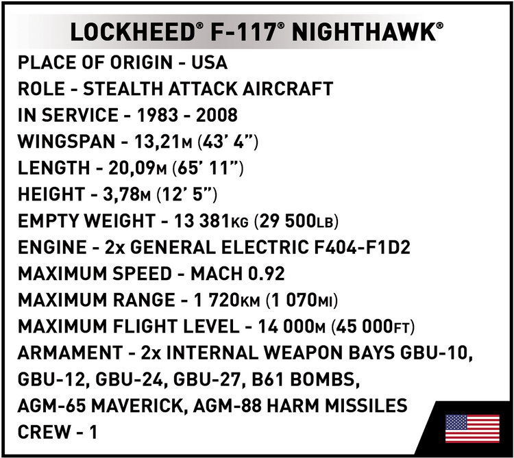Lockheed F-117 Nighthawk 1:48 #5903