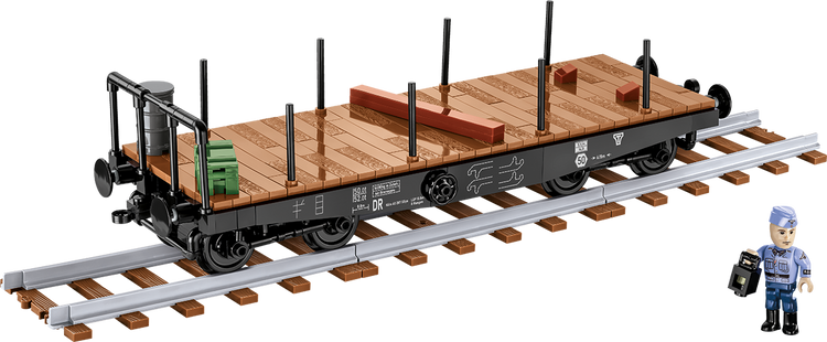 Flatcar with 3 straight track 1:35 #6284
