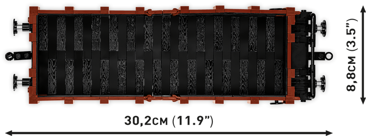 Train Wagon TYP OMMR 32 LINZ with 3 curved tracks #6285