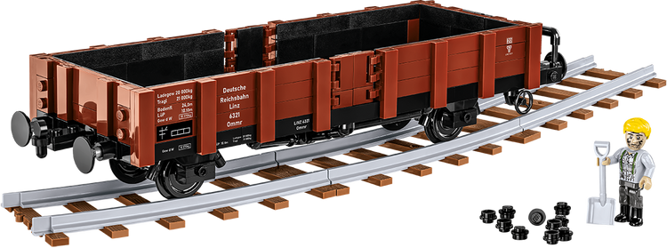 Train Wagon TYP OMMR 32 LINZ with 3 curved tracks #6285