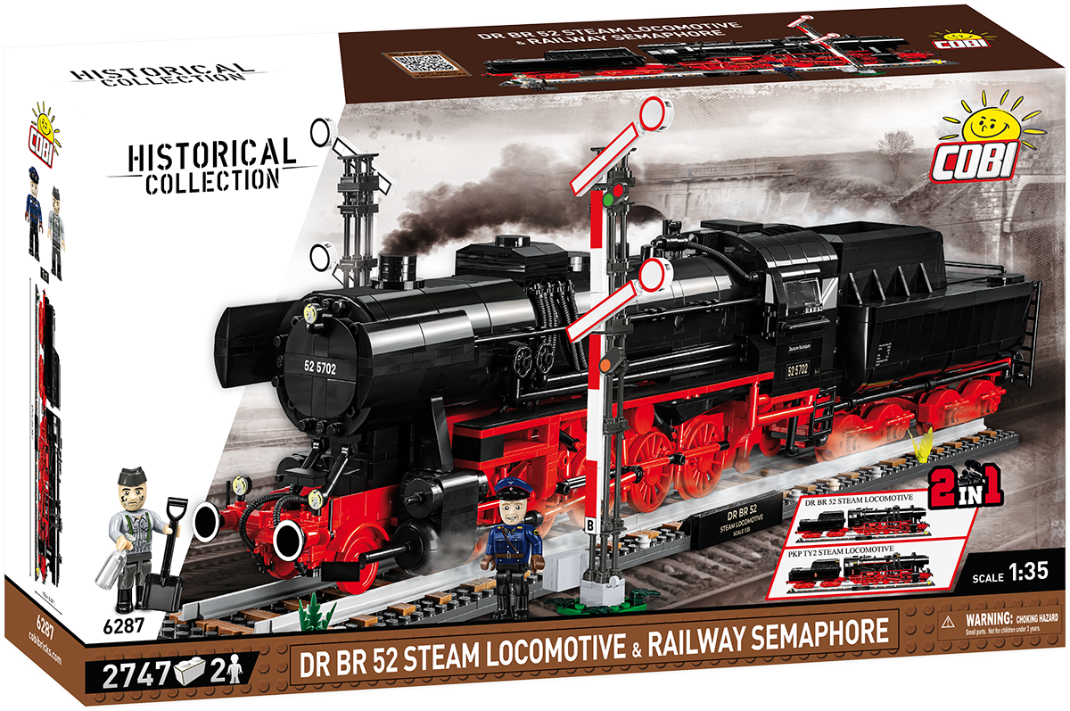 DR BR 52 Steam Locomotive & Railway Semaphore #6287 – Brick Army