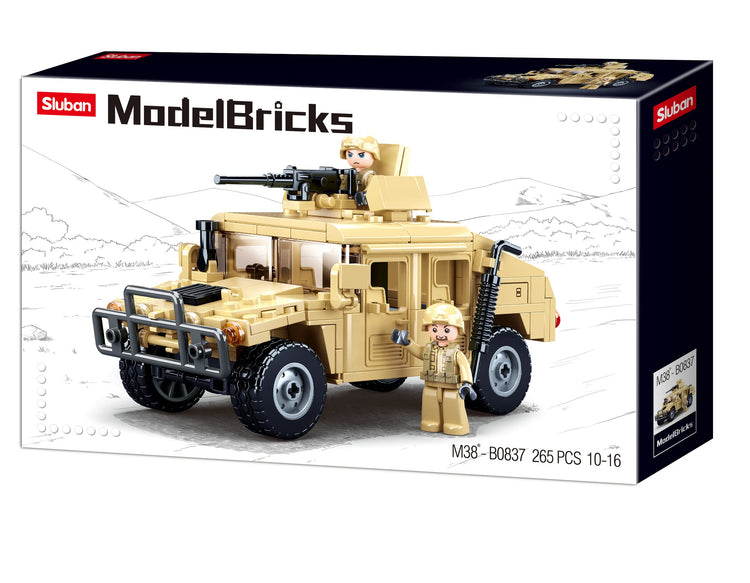 Sluban US Army HUMVEE High Mobility Multipurpose Wheeled Vehicle B0837