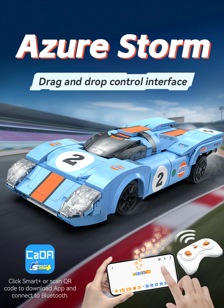 CaDA Porsche 917K Azure Storm with RC 1:20 #C51076 – Brick Army Canada CaDA Porsche 917K Azure Storm with RC 1:20 #C51076 – Brick Army Canada
