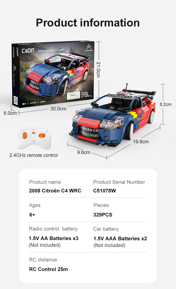 CaDA Citroen C4 WRC with RC 1:20 C51078