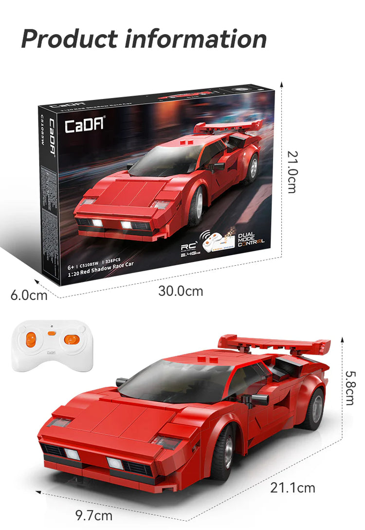 CaDA Lamborghini Countach Red Shadow with RC 1:20 #C51085