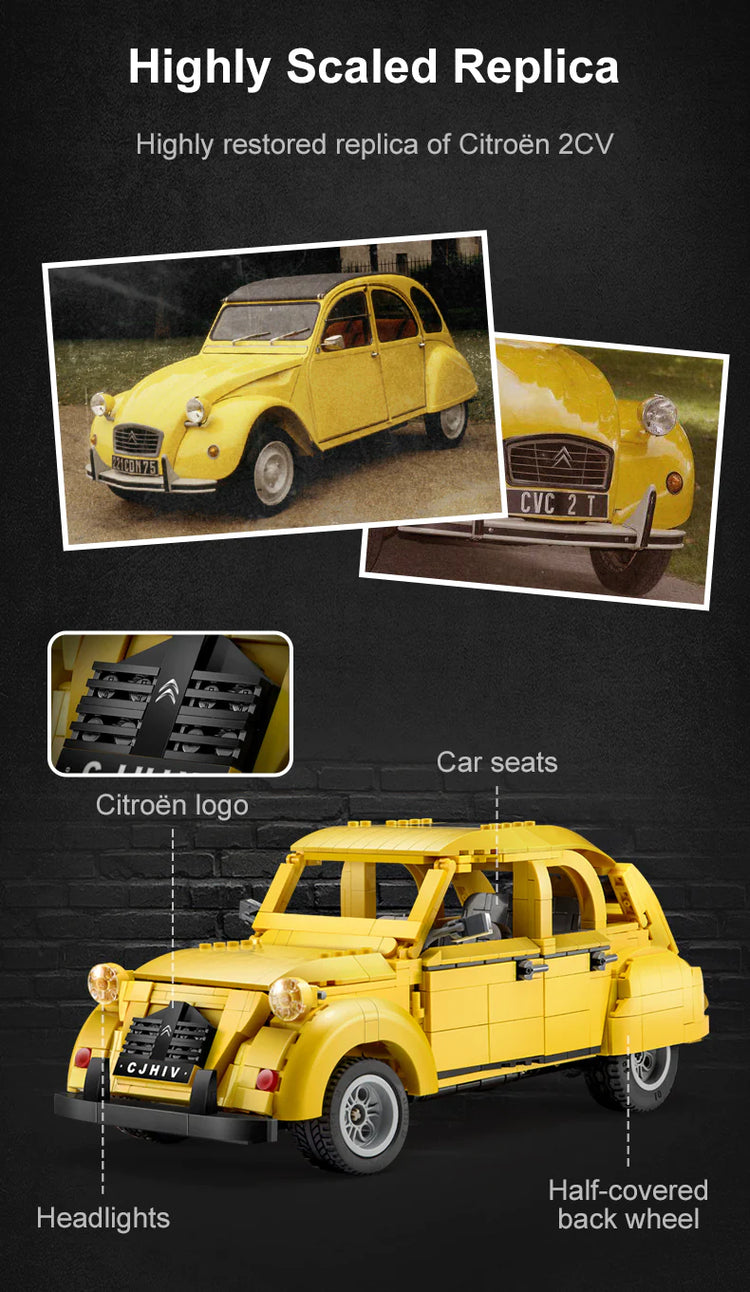 CaDA bricks Citroen 2CV with RC option 1:12 C61026