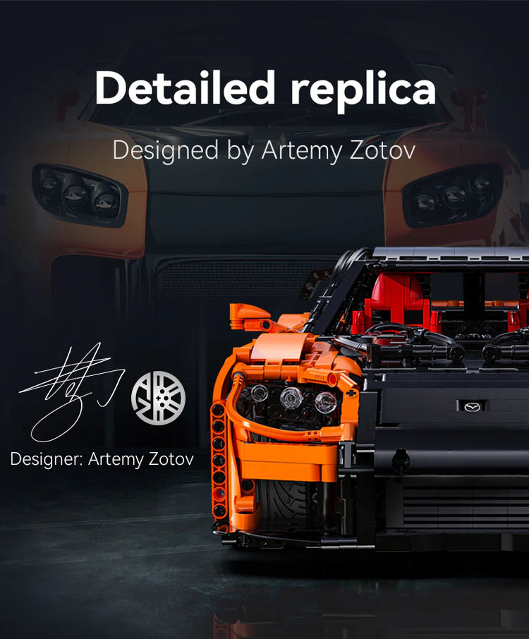 CaDA Mazda RX-7 with RC 1:8 #C61502