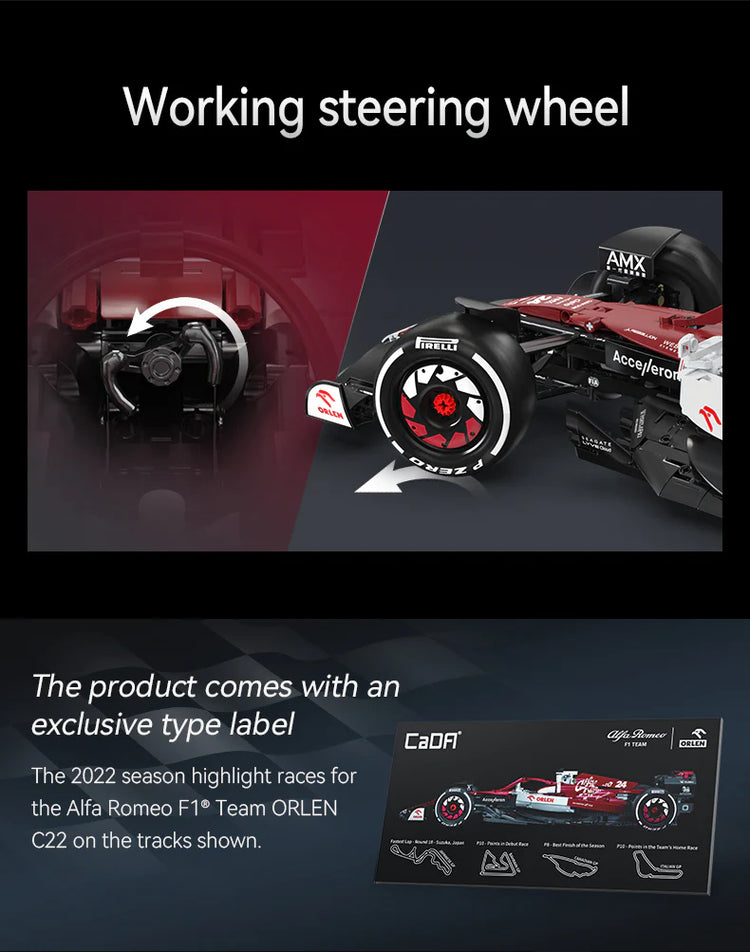 CaDA Formula One Expert Combo - Kick Sauber and Alfa Romeo 1:8