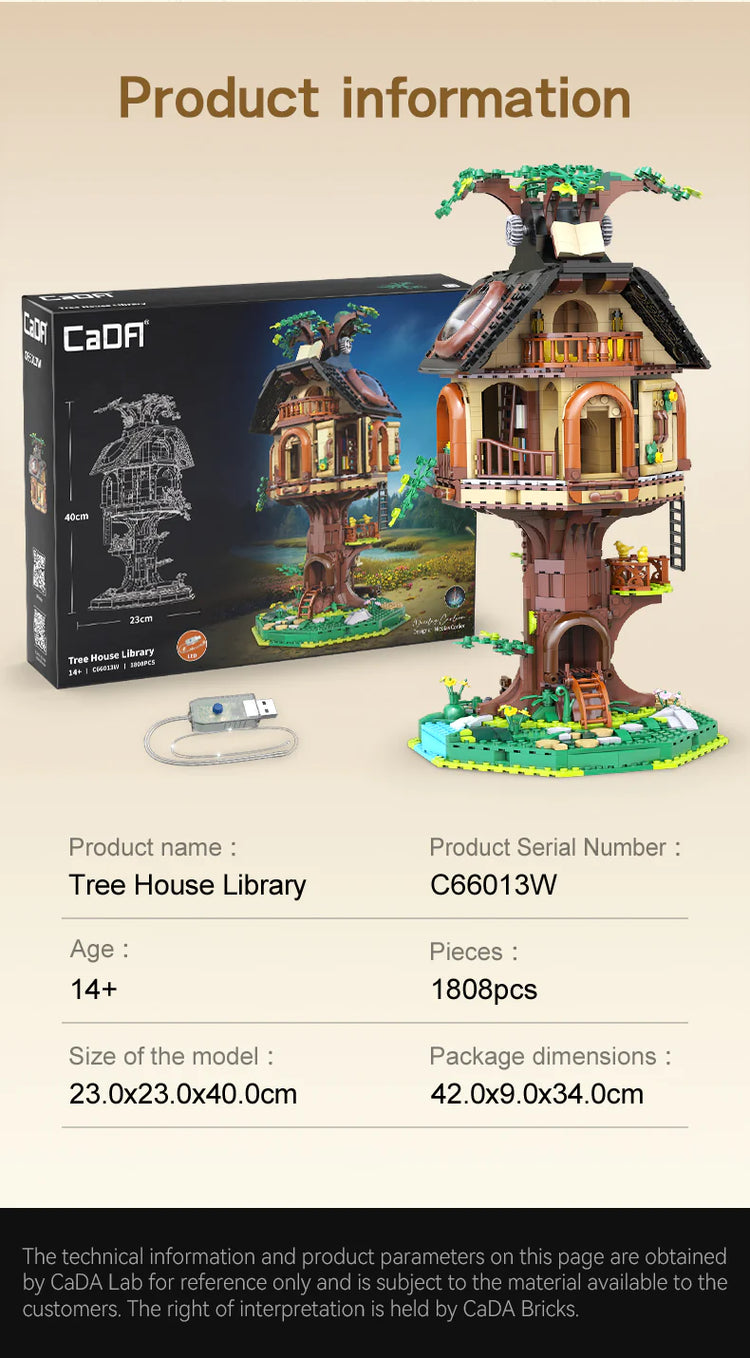 CaDA Tree House Library with LED lighting C66013