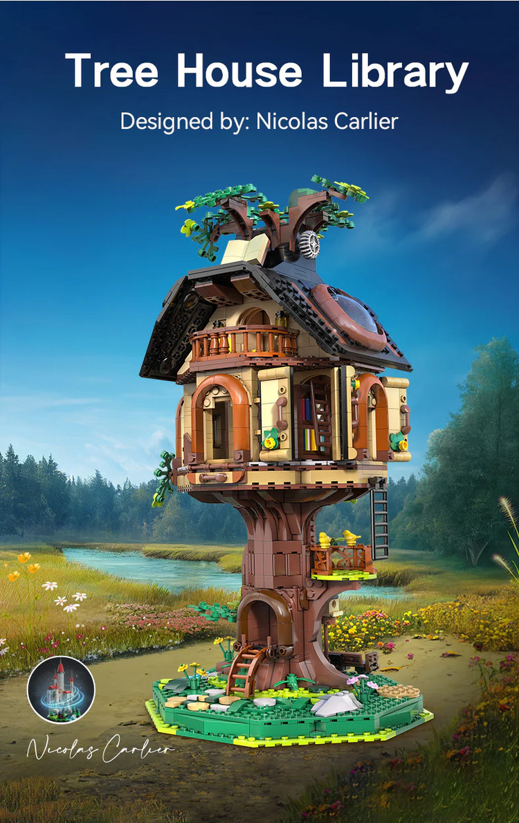 CaDA Tree House Library with LED lighting C66013