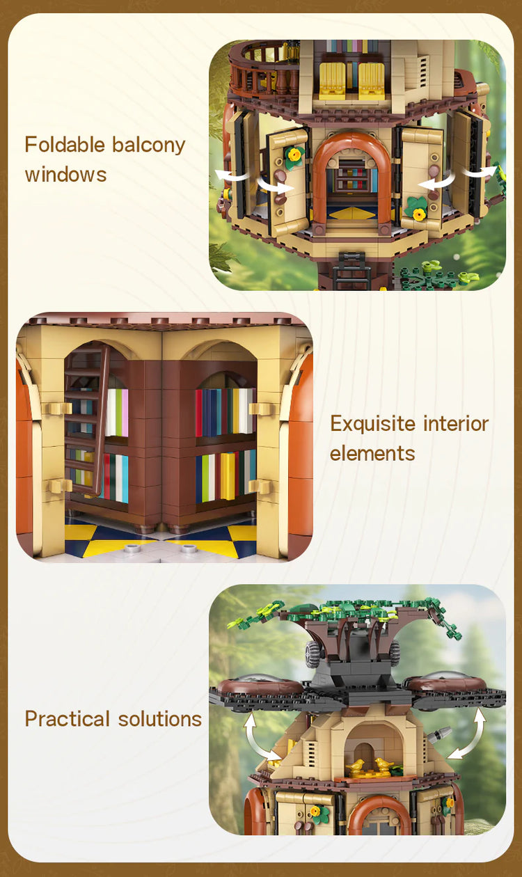 CaDA Tree House Library with LED lighting C66013