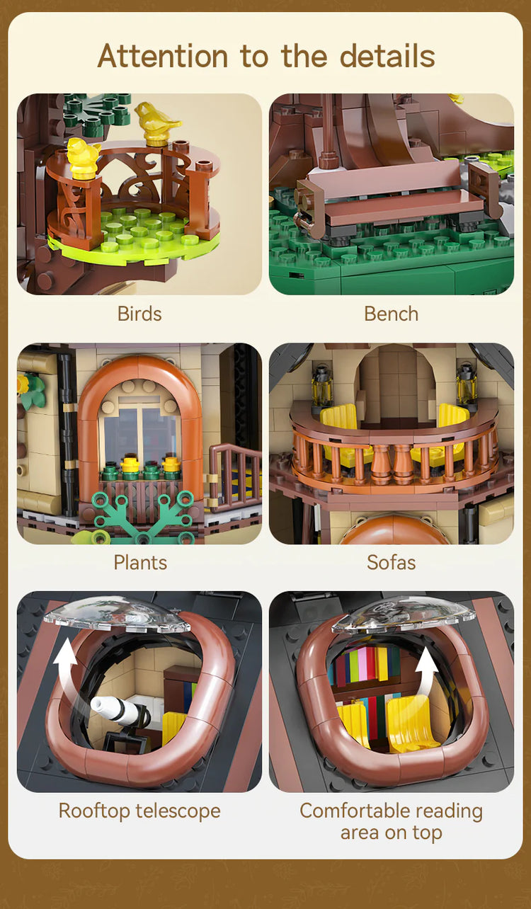 CaDA Tree House Library with LED lighting C66013