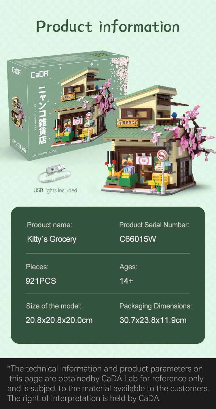 CaDA Kitty's Grocery with LED lighting C66015