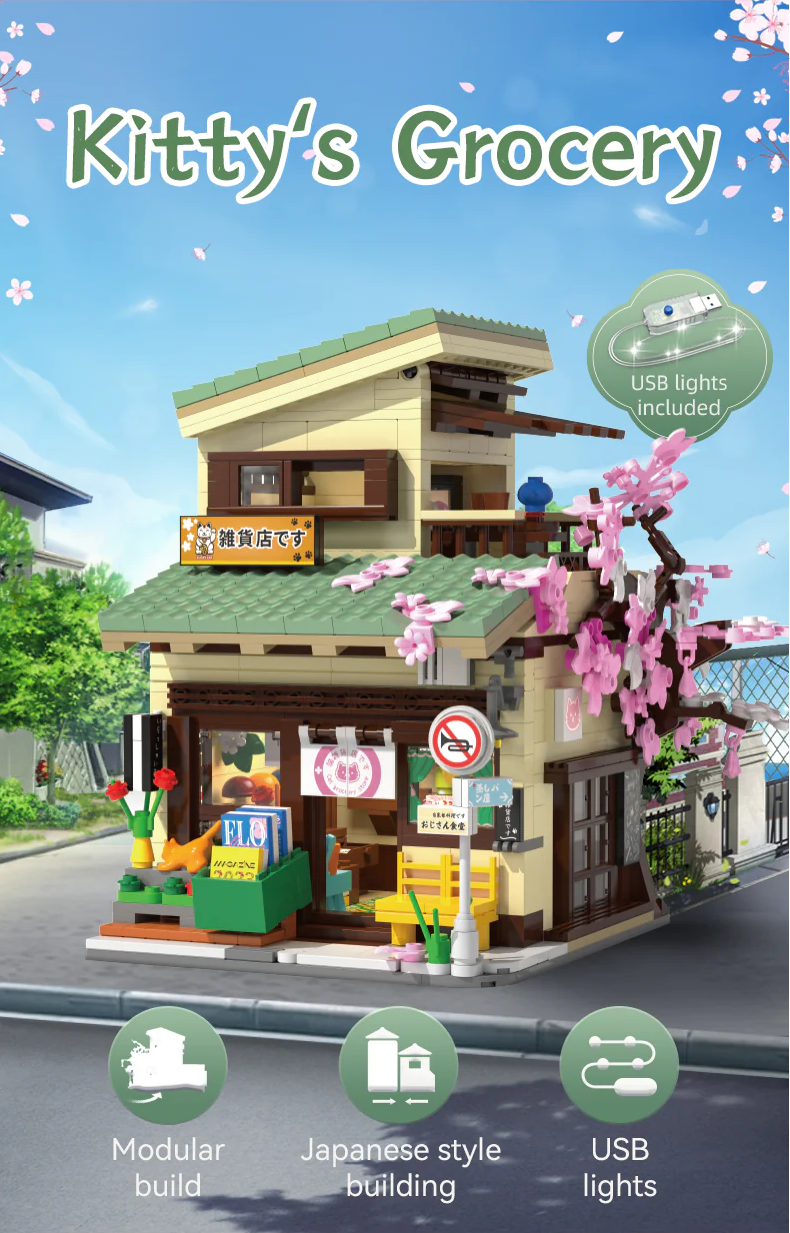 CaDA Kitty's Grocery with LED lighting C66015 – Brick Army Canada