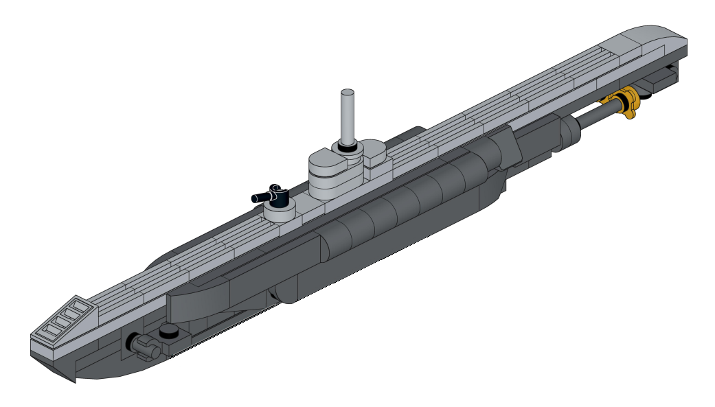 MOC U-boat Type VII 1:300 #MOC2 - Main Image