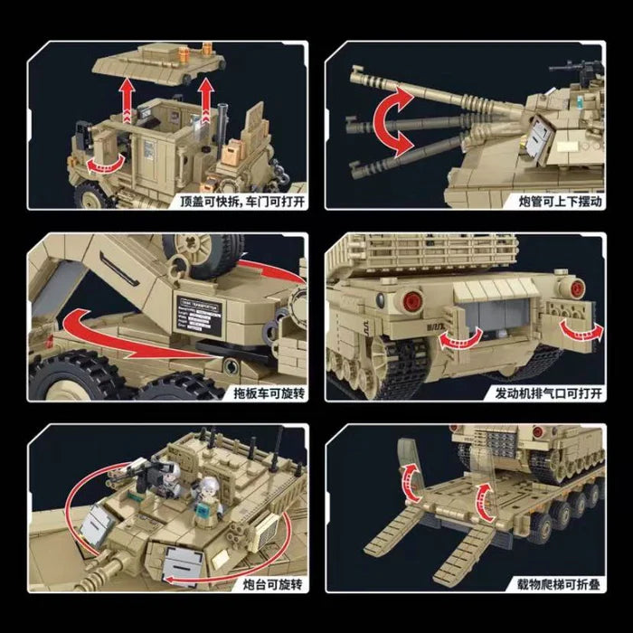 Panlos M10170 Oshkosh Transporter with Abrams 1:28 #P628015