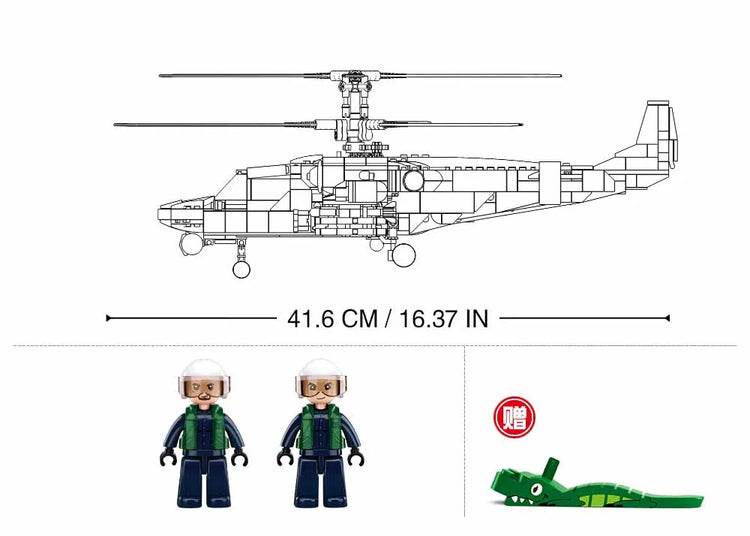 Sluban KA-52S Alligator Attack Helicopter 1:35 B1138