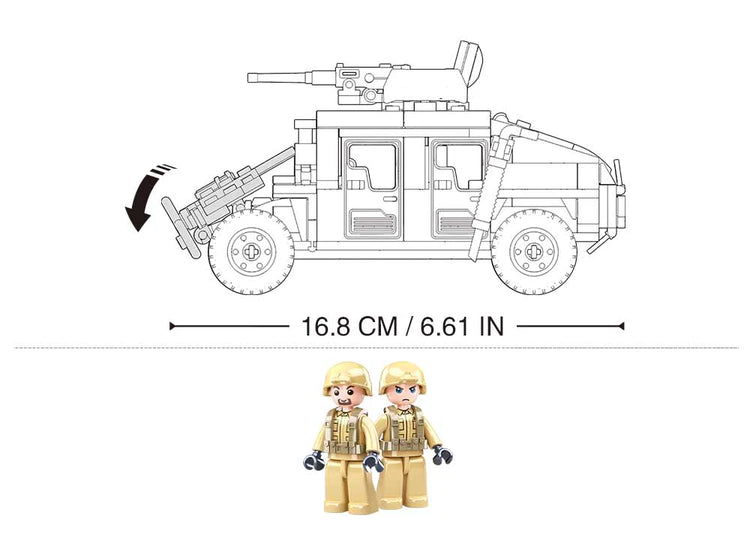 Sluban US Army HUMVEE High Mobility Multipurpose Wheeled Vehicle B0837