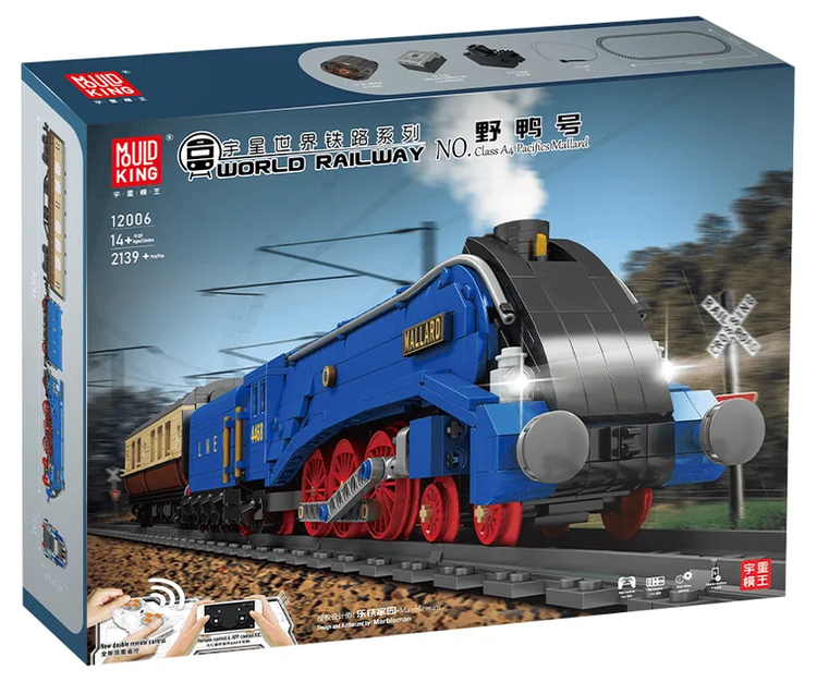 Mould King Class A4 Pacific Mallard Steam Locomotive RC set with track MK12006