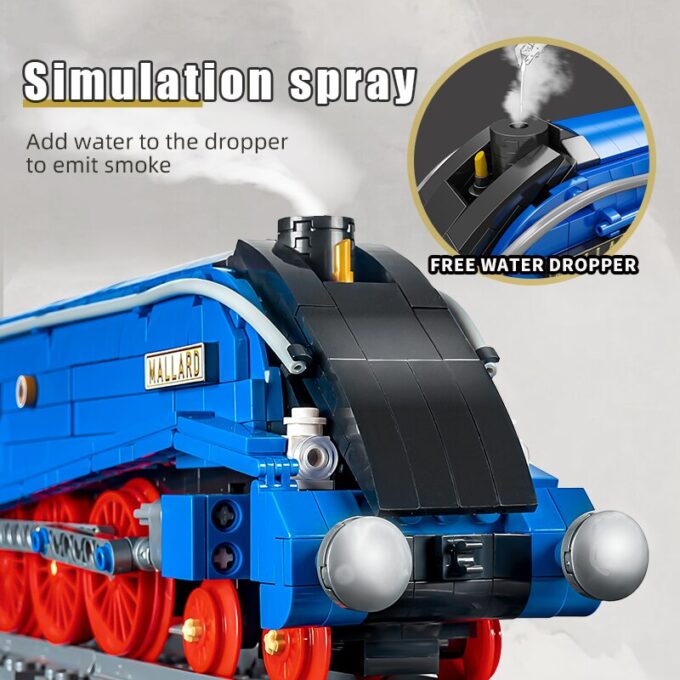 Mould King Class A4 Pacific Mallard Steam Locomotive RC set with track MK12006