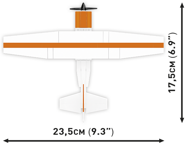 Cessna 172 Skyhawk White Orange 1:48 #26623