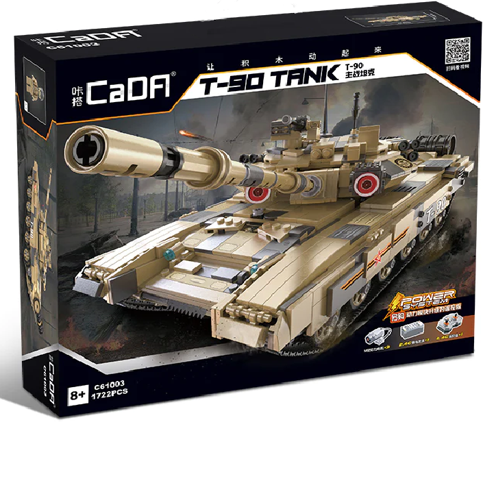 CaDA T-90 Main Battle Tank 1:20 with RC option 1:20 C61003